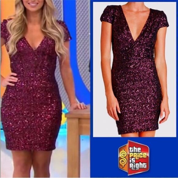 Dress the Population Red Sequin Cocktail Dress size Small - Picture 6 of 6